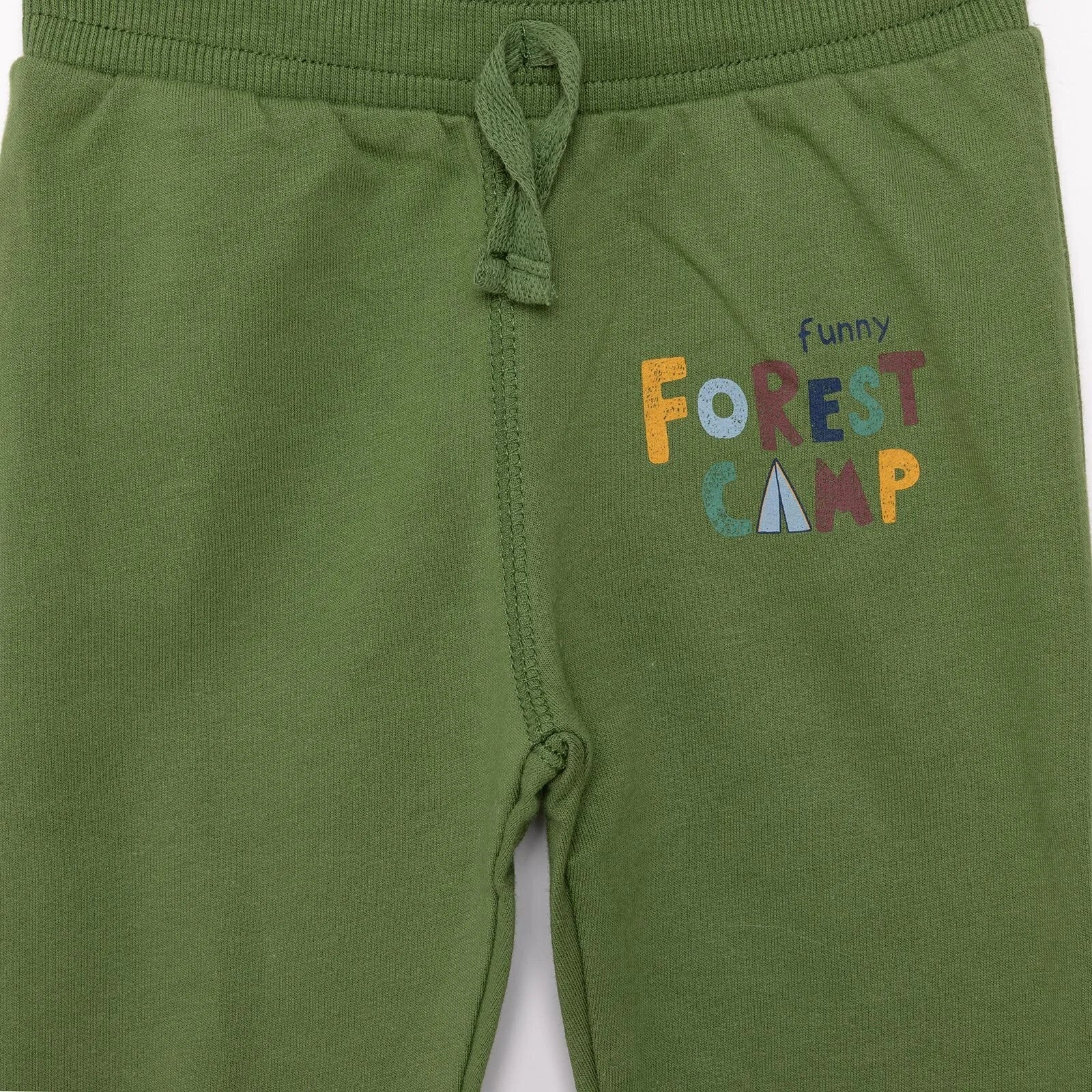HelloBaby Basic Camp Written Low Raised Joggers - Green - ebebek - Black Friday