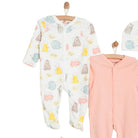HelloBaby Newborn Footed Jumpsuit - Hat 2 Pcs - Light Pink - ebebek - Black Friday