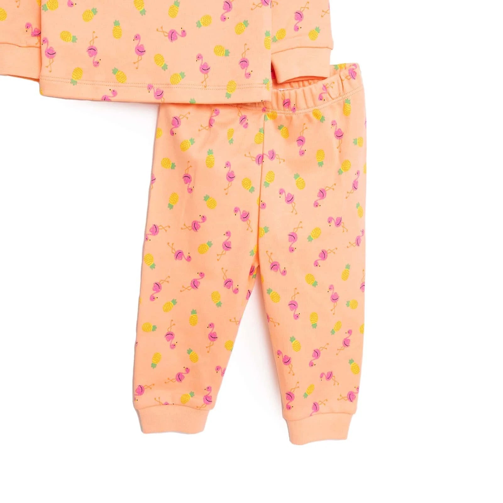 HelloBaby Girl Long Sleeve Pyjamas Set - Orange - ebebek - Black Friday