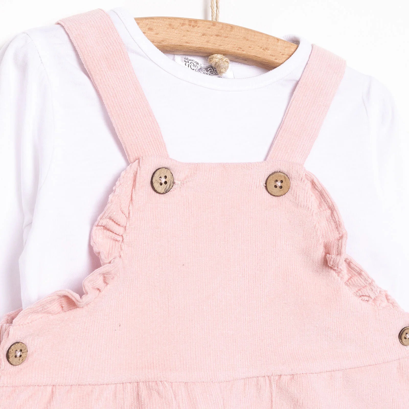 HelloBaby Basic Baby Girl Dungaree - Powder - ebebek - Black Friday