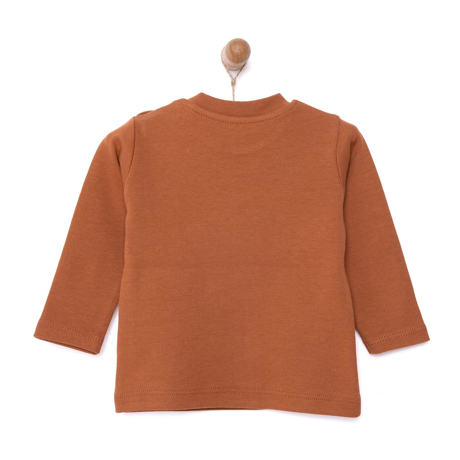 HelloBaby Basic Interlock Long Sleeve T-Shirt - Brown - ebebek - Black Friday