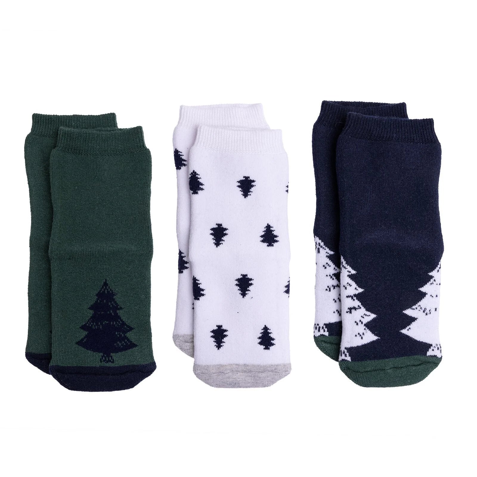 HelloBaby Baby Boy Chenille Socks 3 Pcs - Dark Green - ebebek - Black Friday