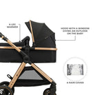 Kinderkraft Esme 3 - in - 1 Travel System with Mink Pro Car Seat - Pure Black Pure Black - ebebek - Christmas