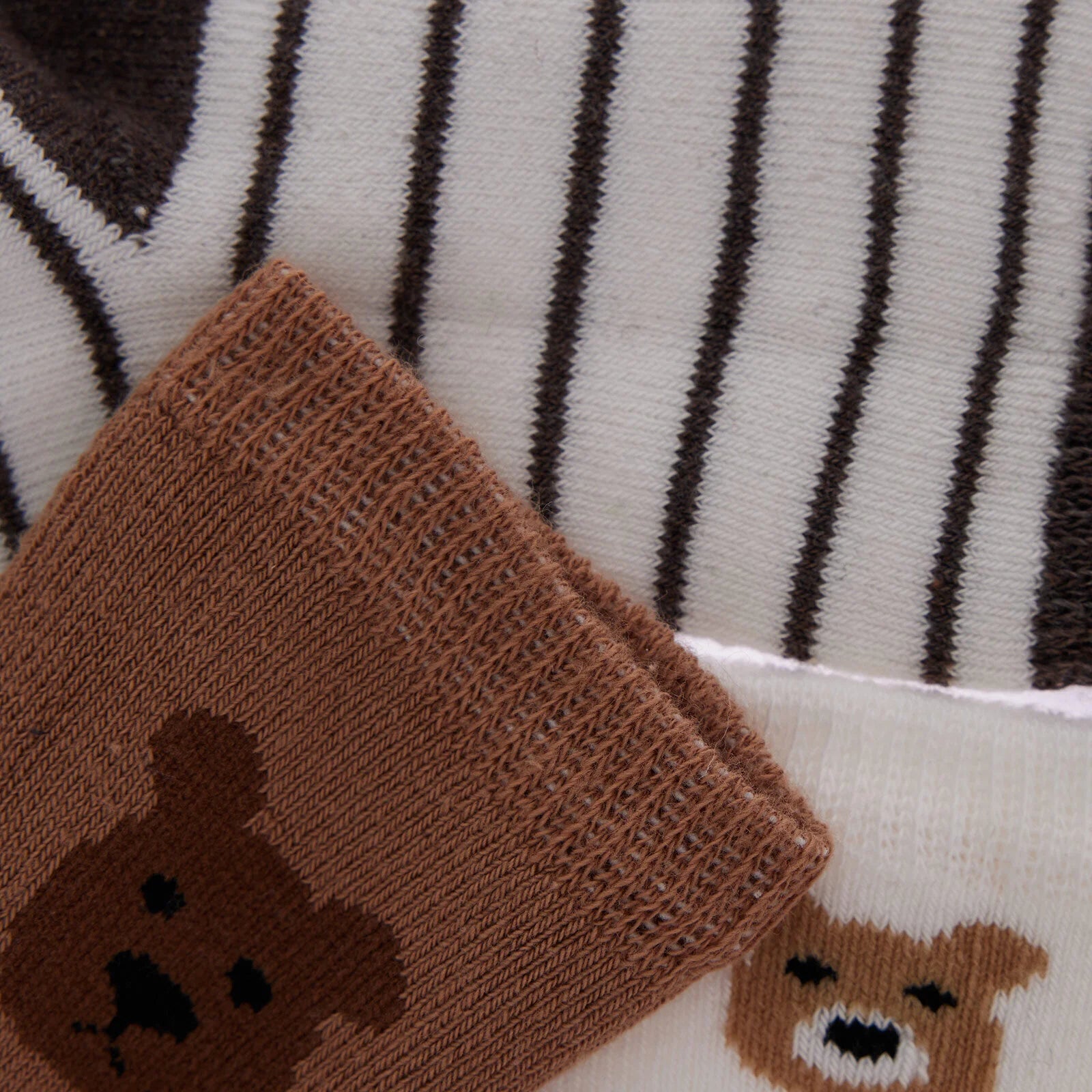 HelloBaby Boy Chenille Socks 3 Pack - Brown - ebebek - Black Friday