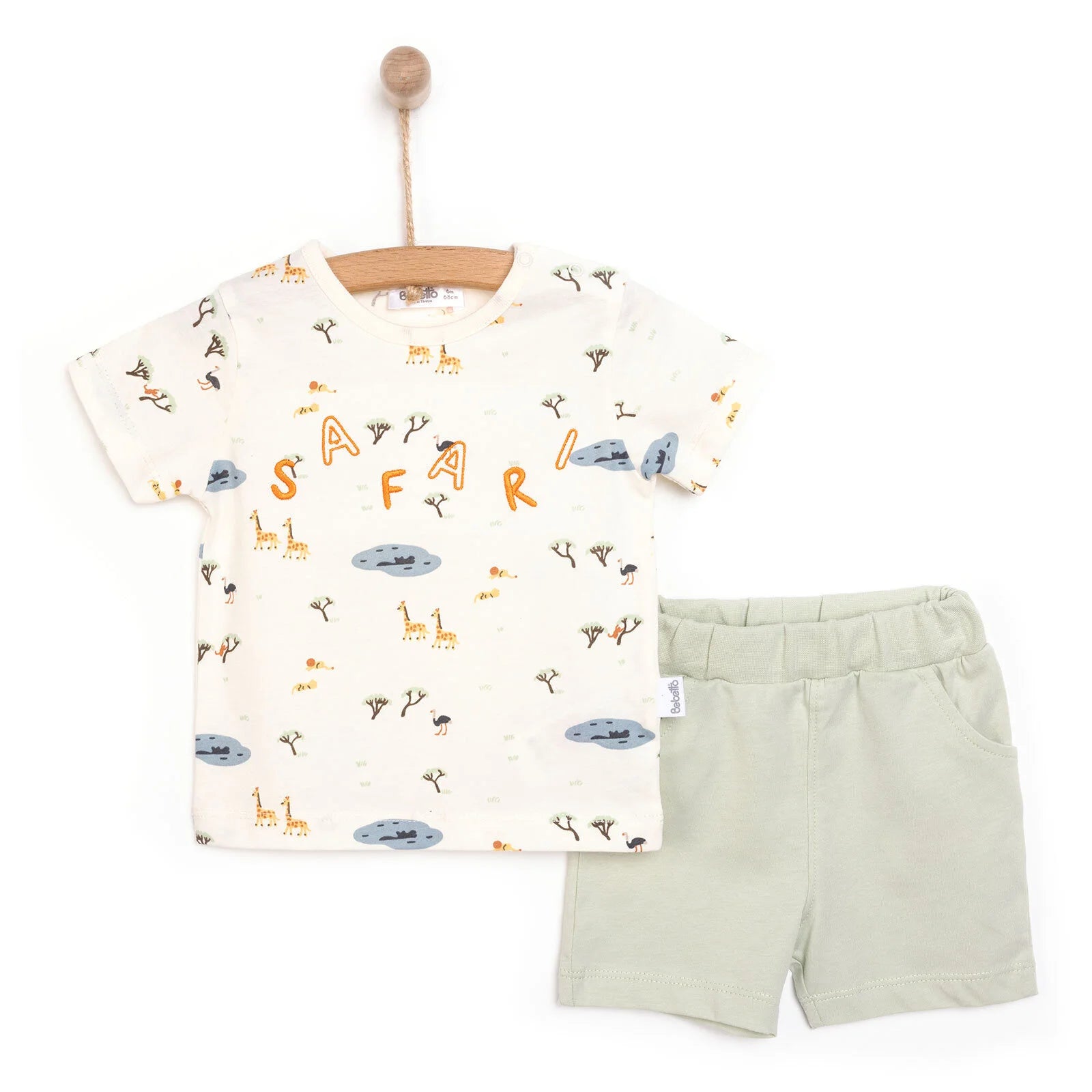 Bebetto Newborn Safari Tshirt - Short - Multicolour - ebebek - Black Friday