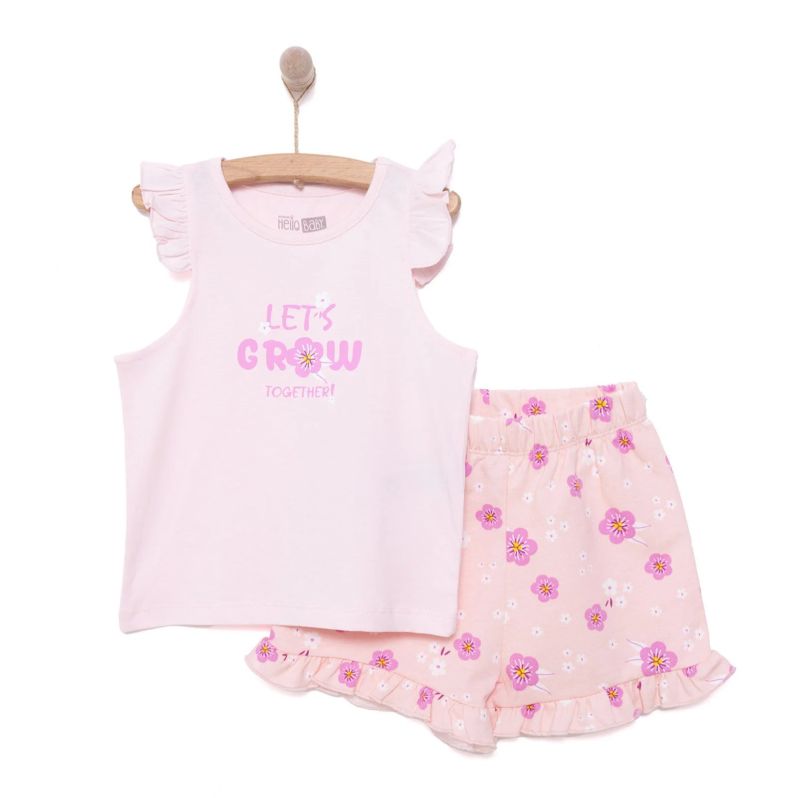 HelloBaby Basic Girl Grow Together Printed Tshirt - Pink - ebebek - Black Friday