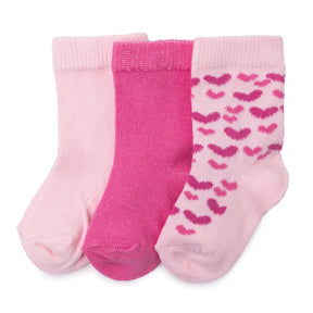 Baby Girl 3 - Pack Ankle Socks Heart Print - Pink Printed Pink Printed - ebebek
