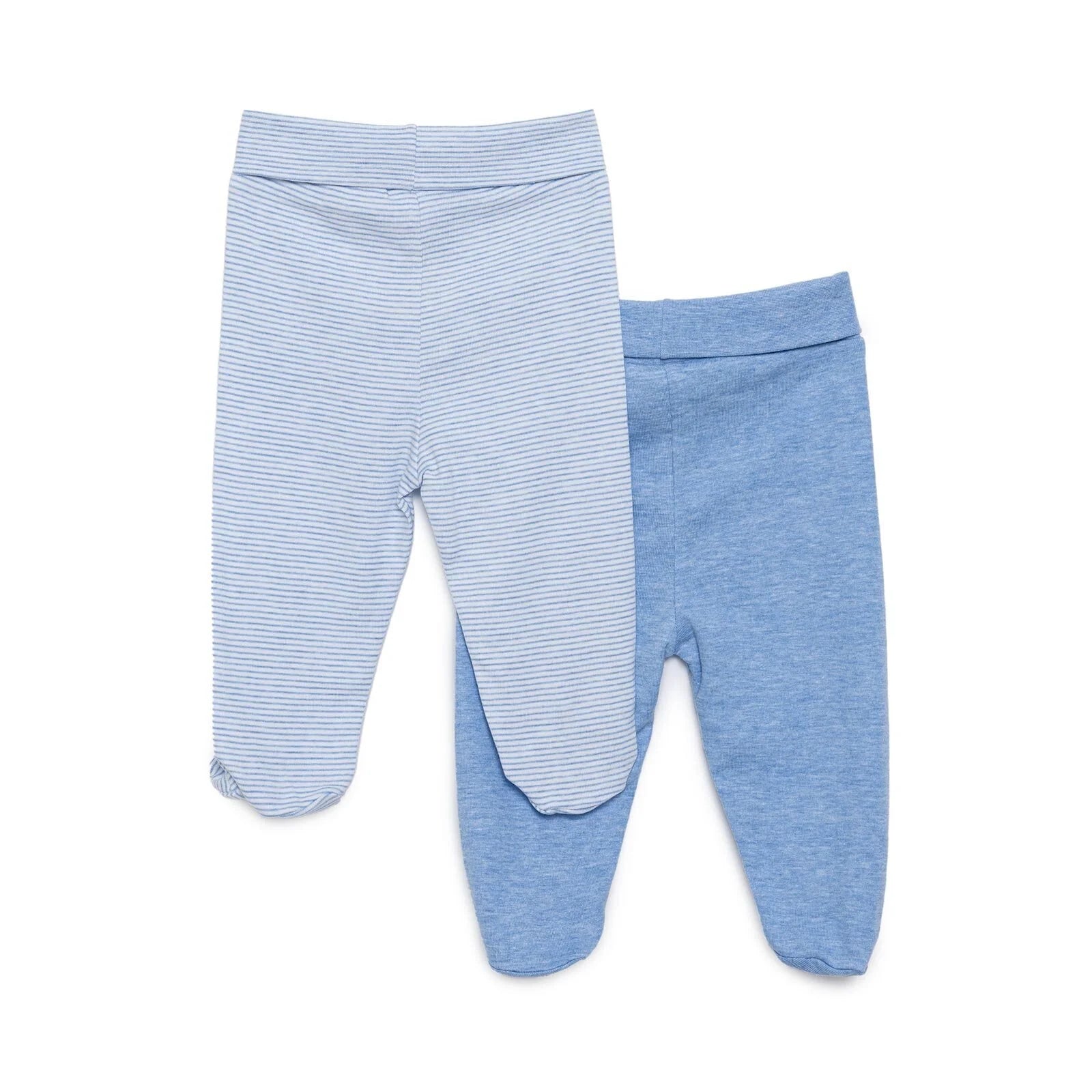 HelloBaby Unisex 2 Piece Footed Bottom - Blue - ebebek - Black Friday