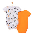 HelloBaby Basic Rib Short Sleeve Baby Bodysuit 2 Pcs - Grey - ebebek - Black Friday