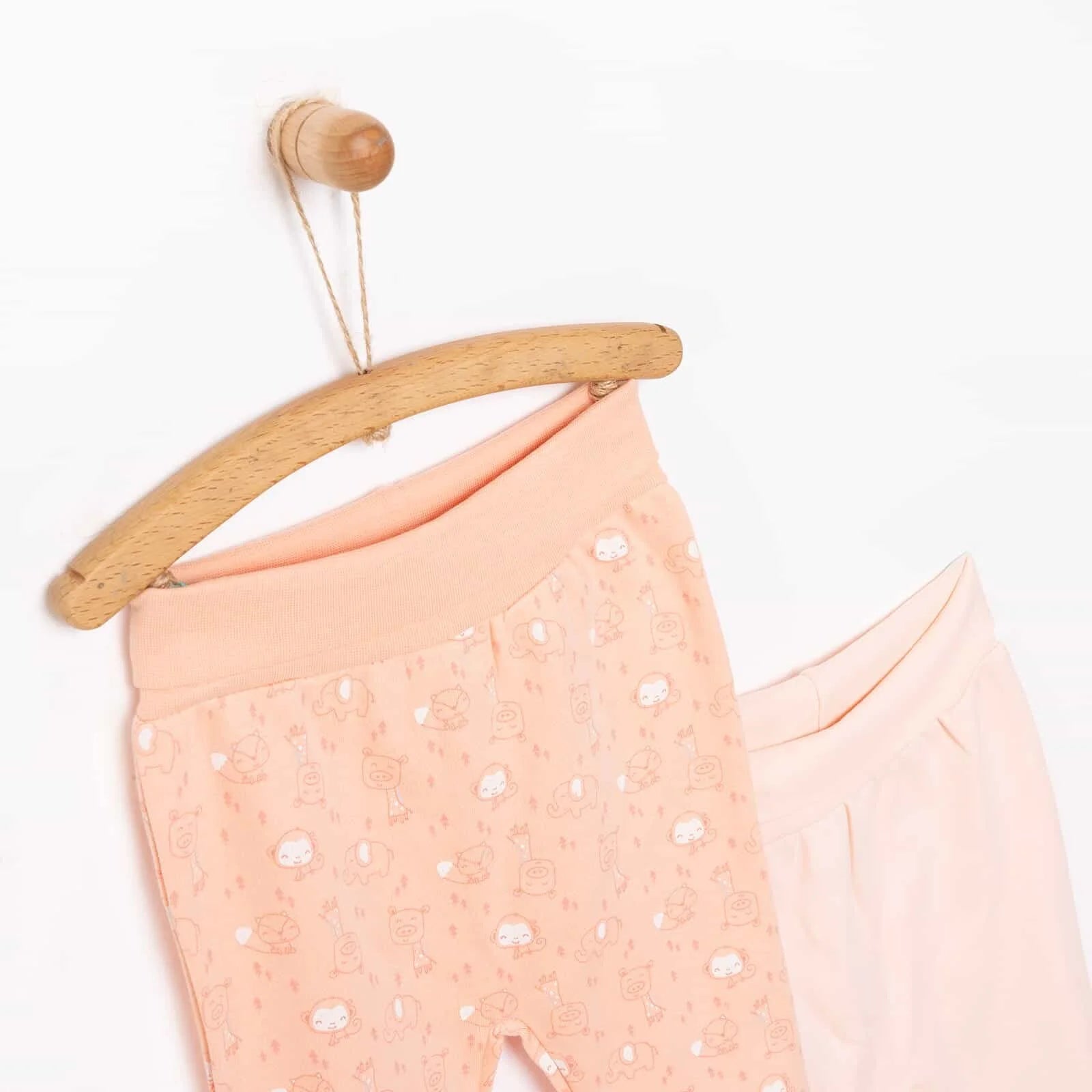 HelloBaby Girl 2 Piece Footed Bottom - Salmon - ebebek - Black Friday