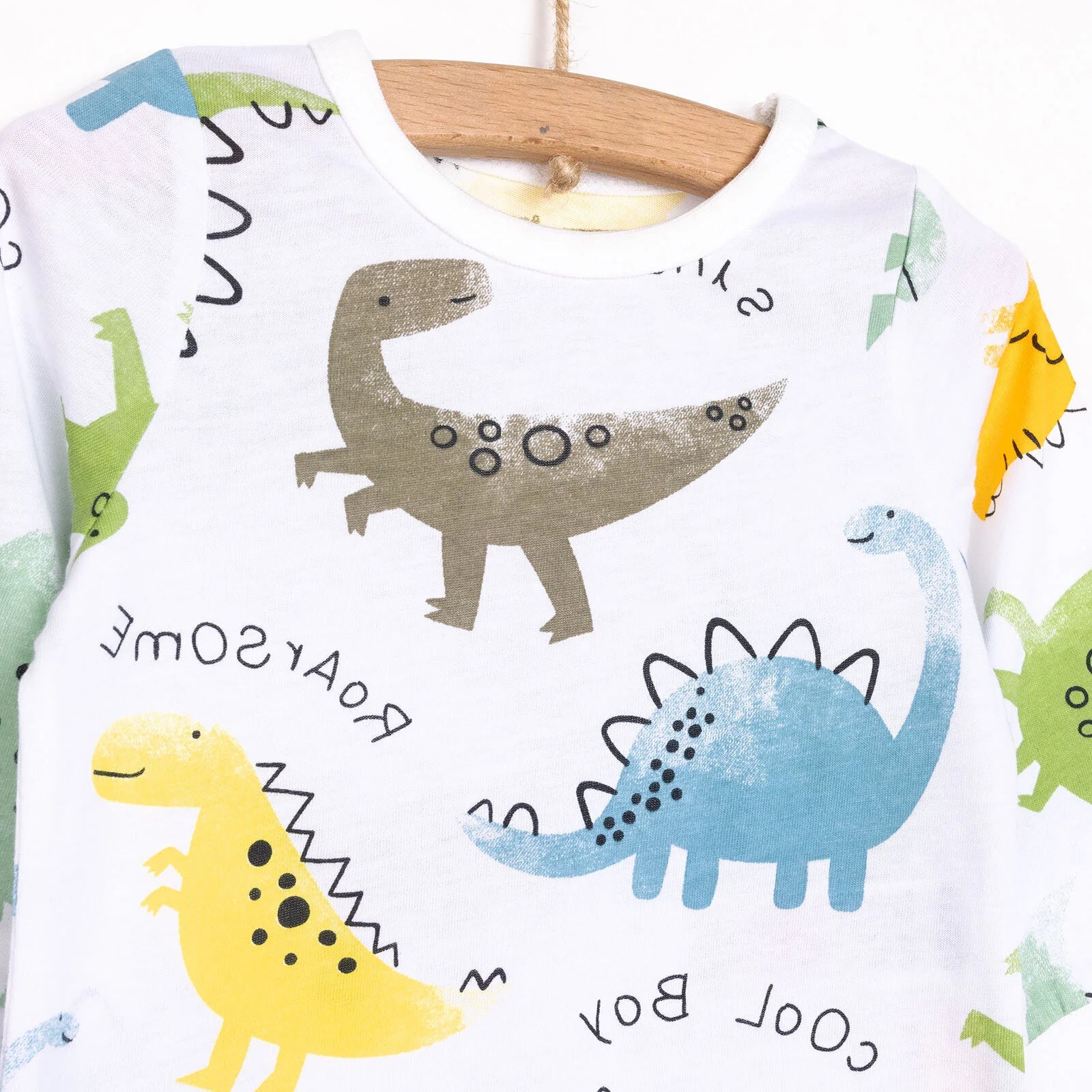 HelloBaby Baby Boy Long Sleeve Pyjamas Set - White - ebebek - Black Friday