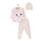 HelloBaby Newborn Organic Wrapover Top - Hat Footed Set - Mink - ebebek - Black Friday