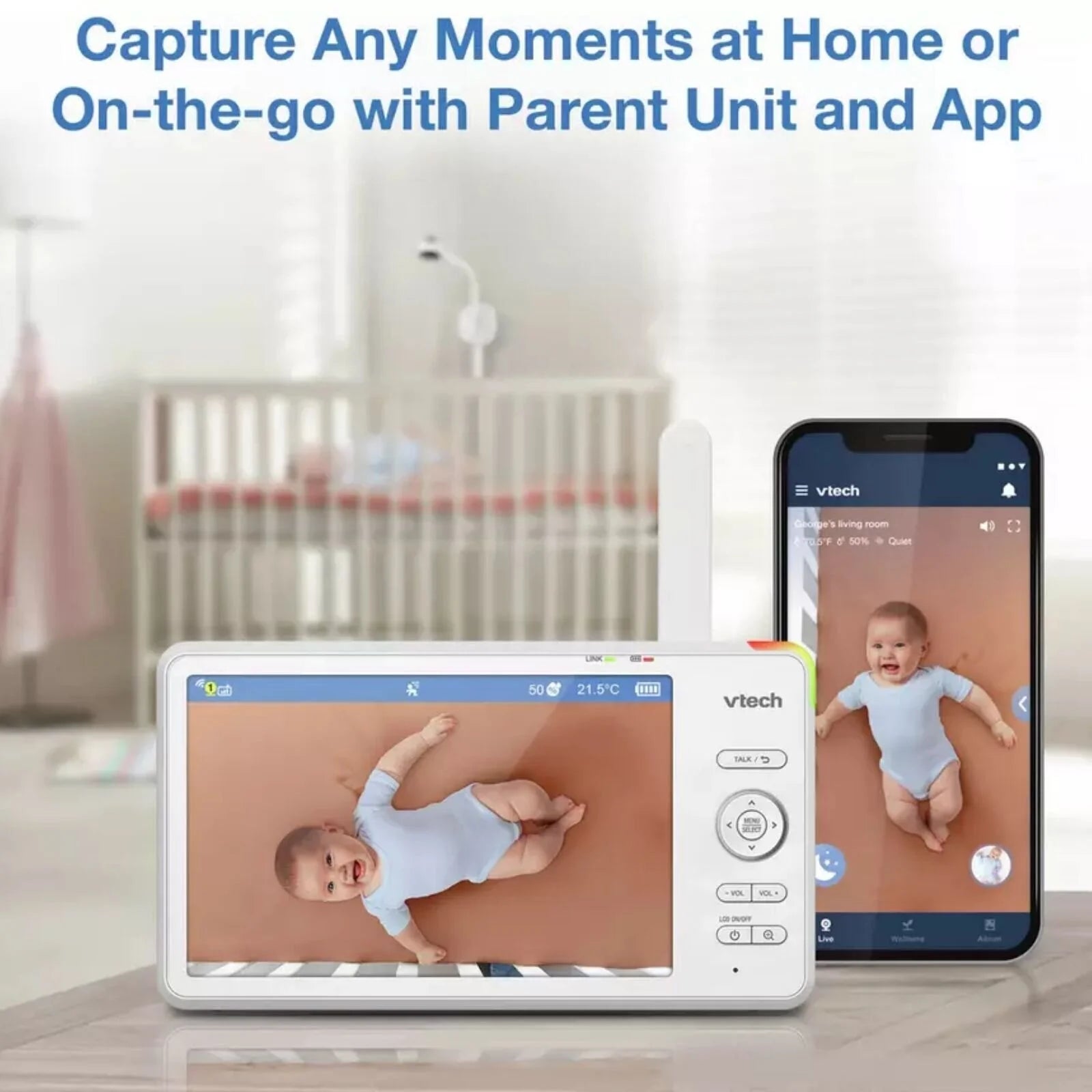 VTech RM7787 HD 7" Over - the - Cot Wi - Fi Baby Monitor - ebebek - Black Friday