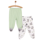 HelloBaby Newborn Baby Boy Embroidered Footed Bottom - Pistachio Green - ebebek - Black Friday