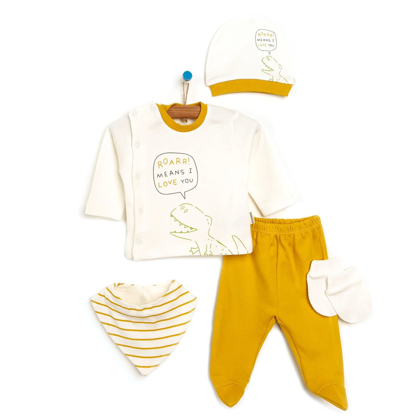 Bebbek Baby Boy 5 Pcs Newborn Starter Set - Light Brown - ebebek - Black Friday