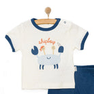 Bebetto Newborn Ship Boy Tshirt - Short - Navy Blue - ebebek - Black Friday
