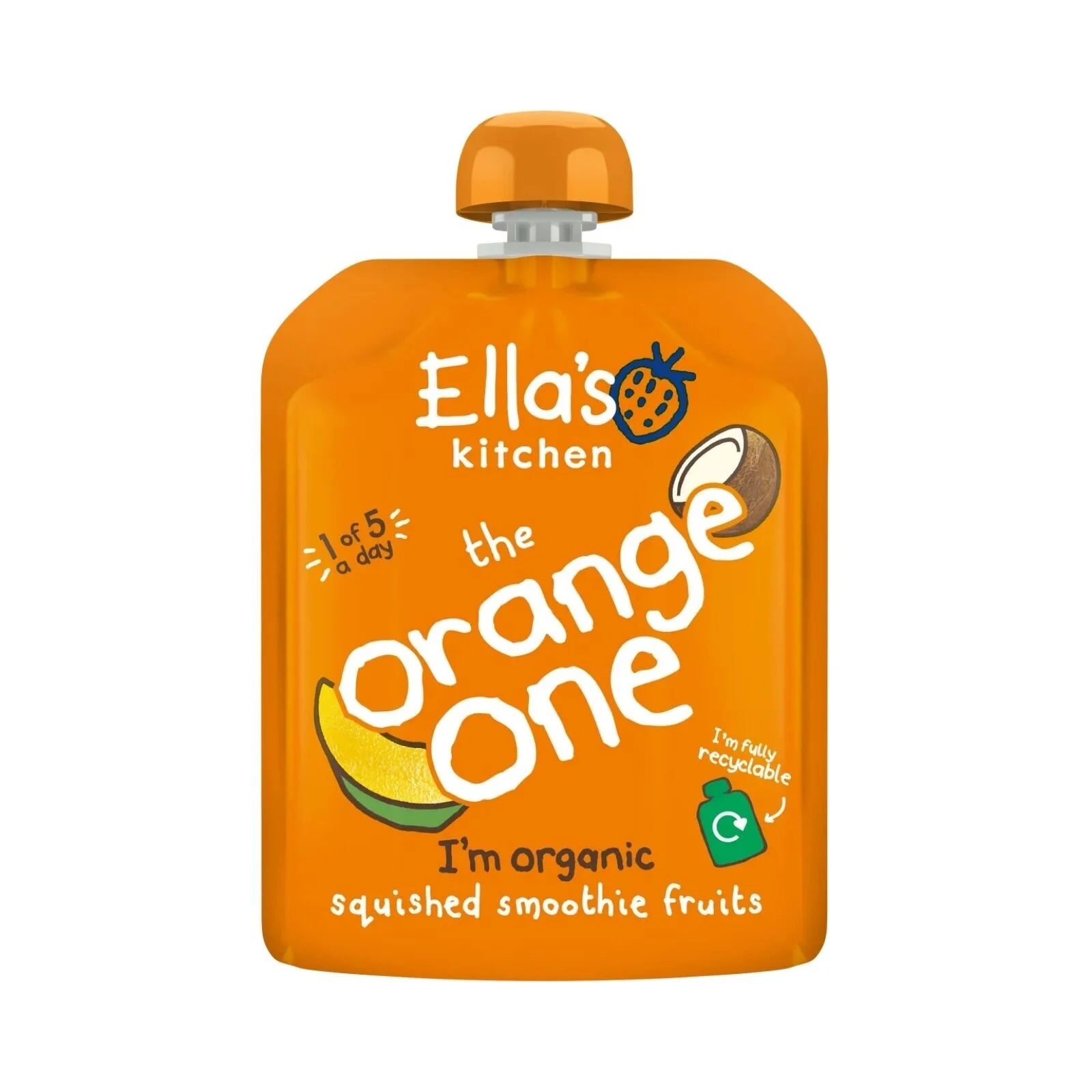 Ella's Kitchen Smoothie Organic The Orange One Multipack Baby Food Pouch 6+ months 450g (5x90g) - ebebek - Black Friday