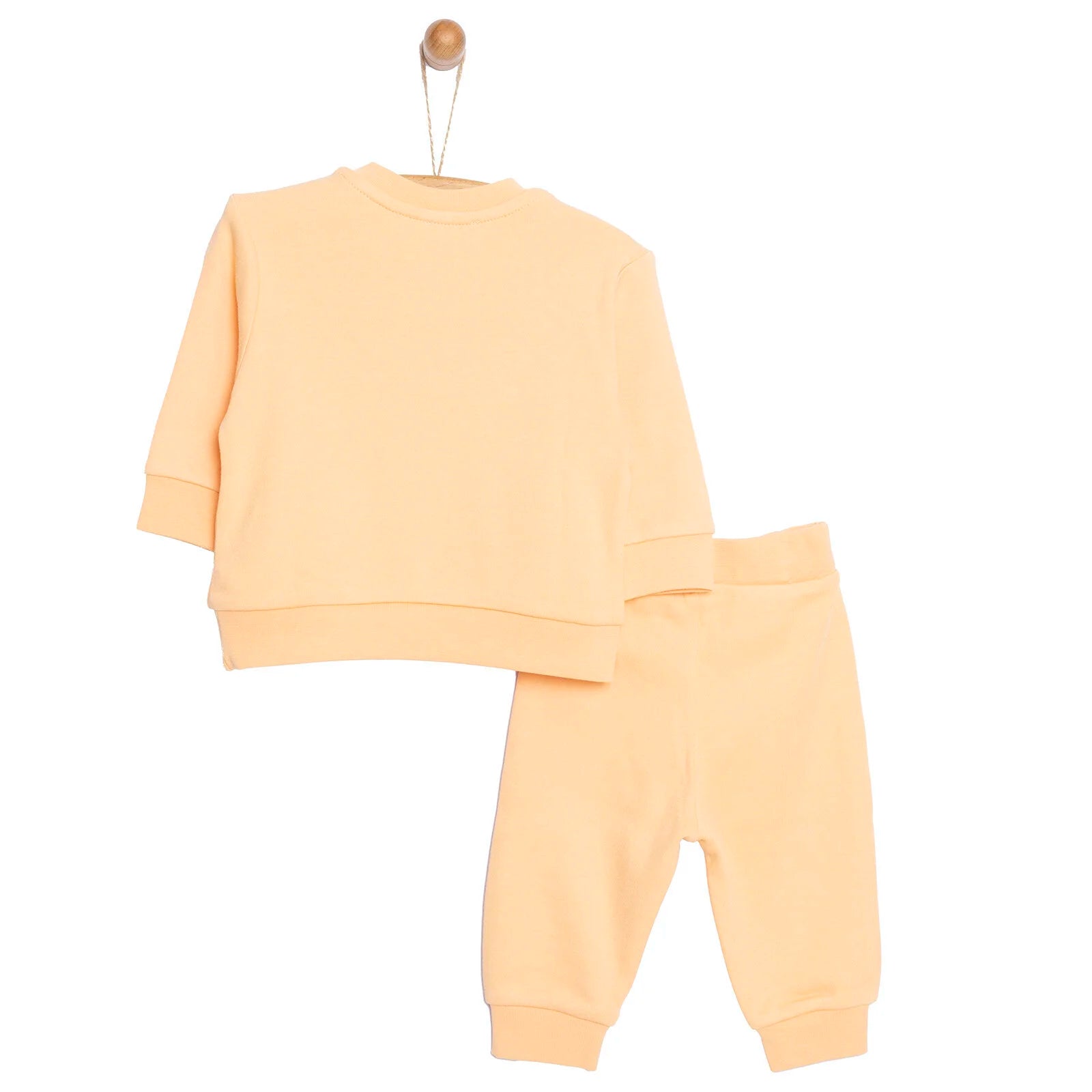 HelloBaby Basic Girl Text Printed Jogging Set - Orange - ebebek - Black Friday