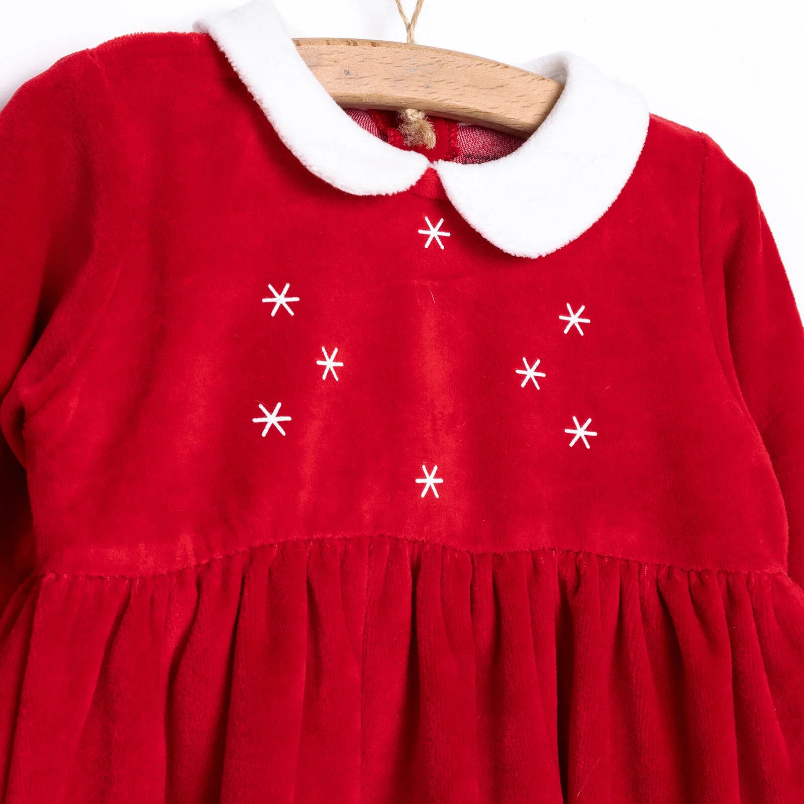 HelloBaby Newborn Girl Velvet Dress - Red - ebebek - Black Friday