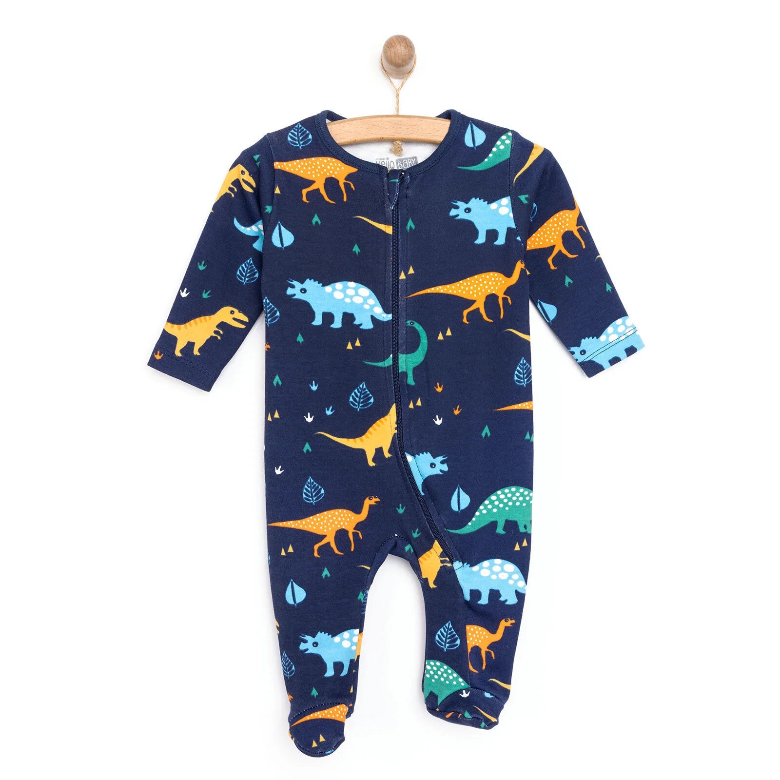 HelloBaby Newborn Boy Footed Jumpsuit - Navy Blue - ebebek - Black Friday