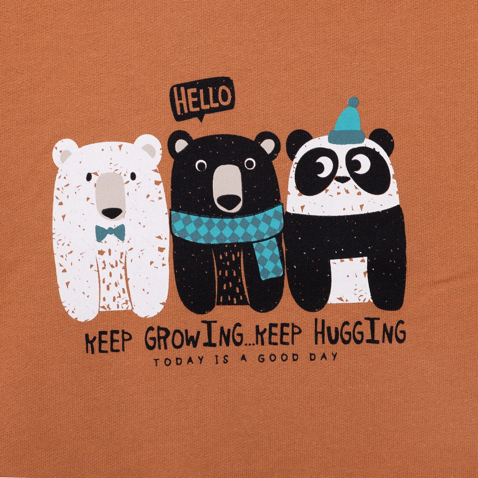 HelloBaby Basic Low Raised Printed Sweashirt - Brown - ebebek - Black Friday