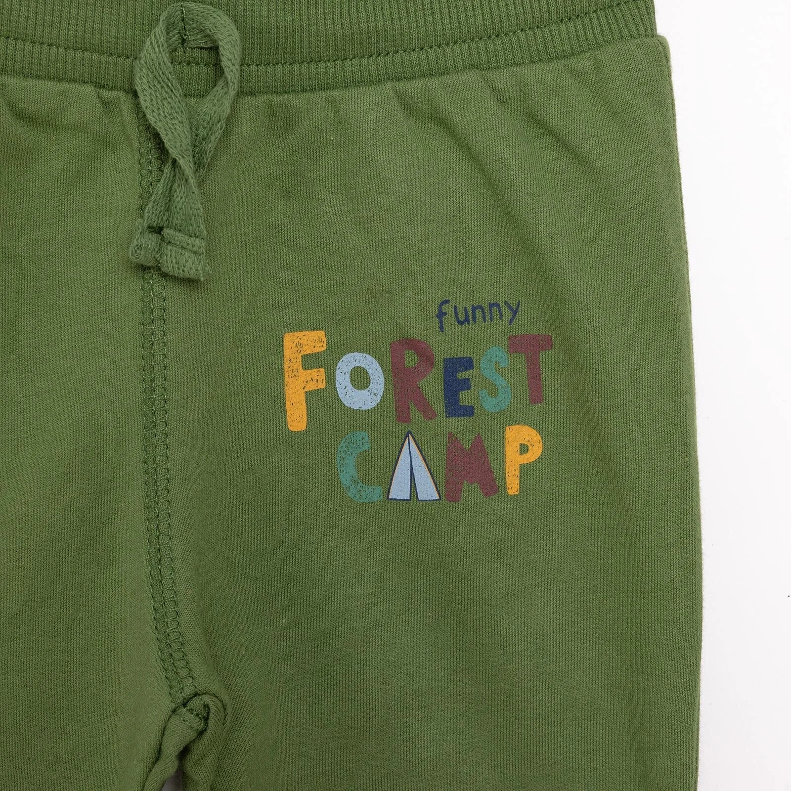 HelloBaby Basic Camp Written Low Raised Joggers - Green - ebebek - Black Friday