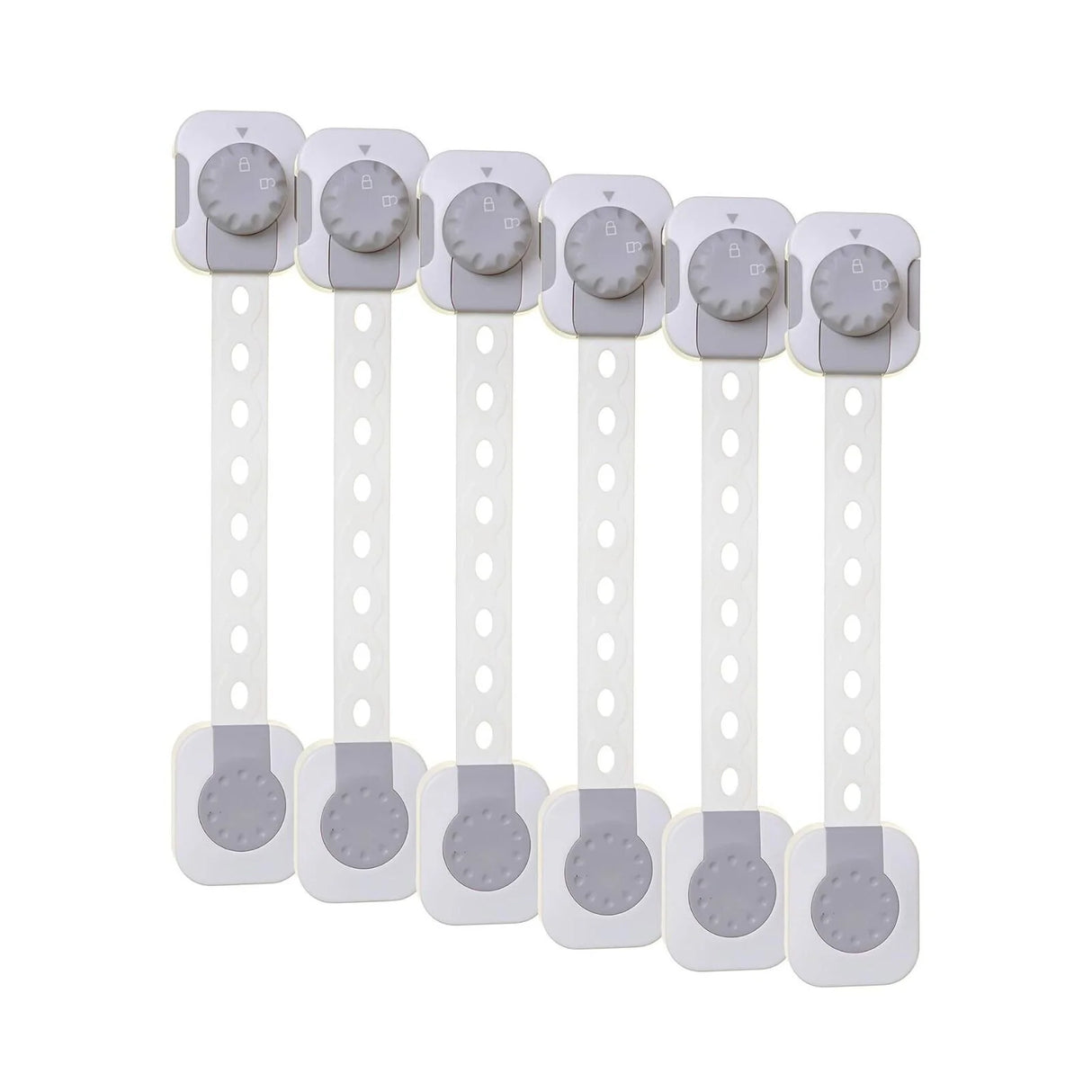 Dreambaby Twist 'N Lock Multi - Purpose Safety Latch Polybag Pack of 6 - White & Grey - ebebek - Black Friday