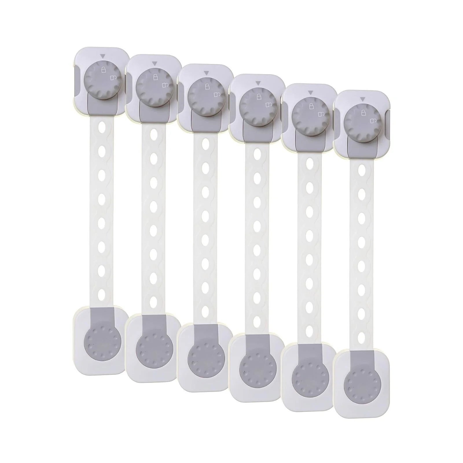 Dreambaby Twist 'N Lock Multi - Purpose Safety Latch Polybag Pack of 6 - White & Grey - ebebek - Black Friday