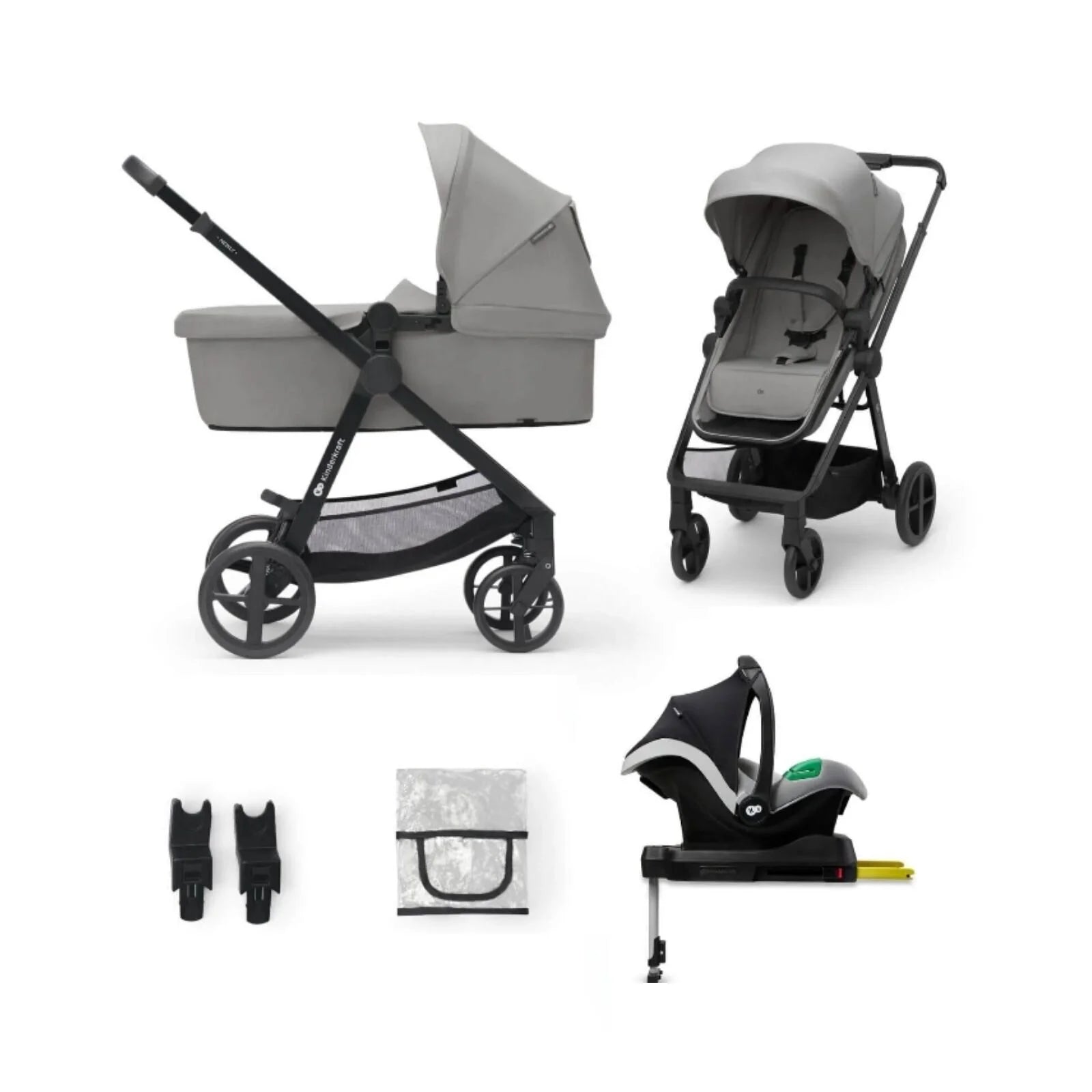 Kinderkraft Newly Mink Pro 4 - in - 1 Travel System - Moonlight Grey - ebebek - Black Friday