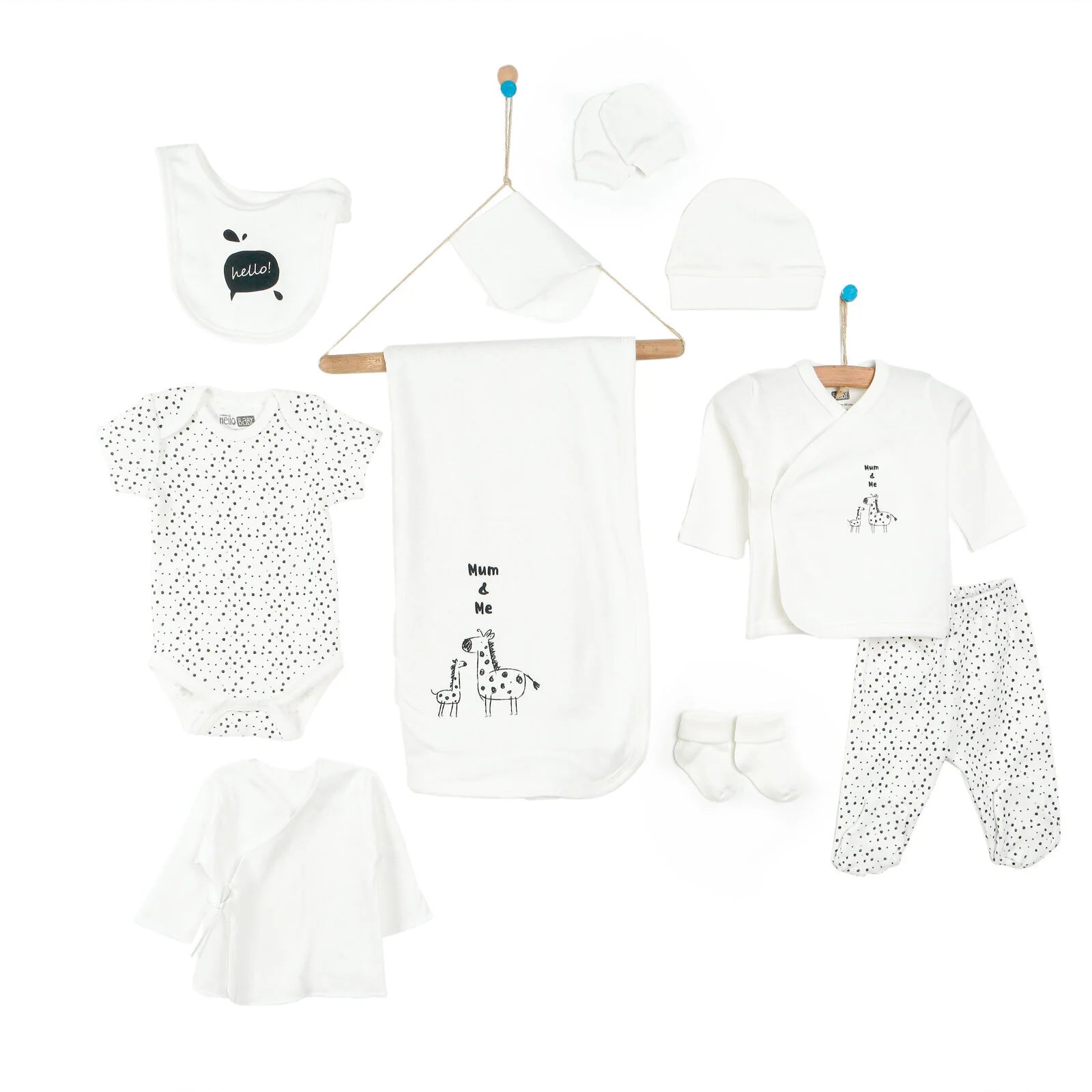 HelloBaby 10 Pcs Newborn Starter Set - Ecru - ebebek - Black Friday