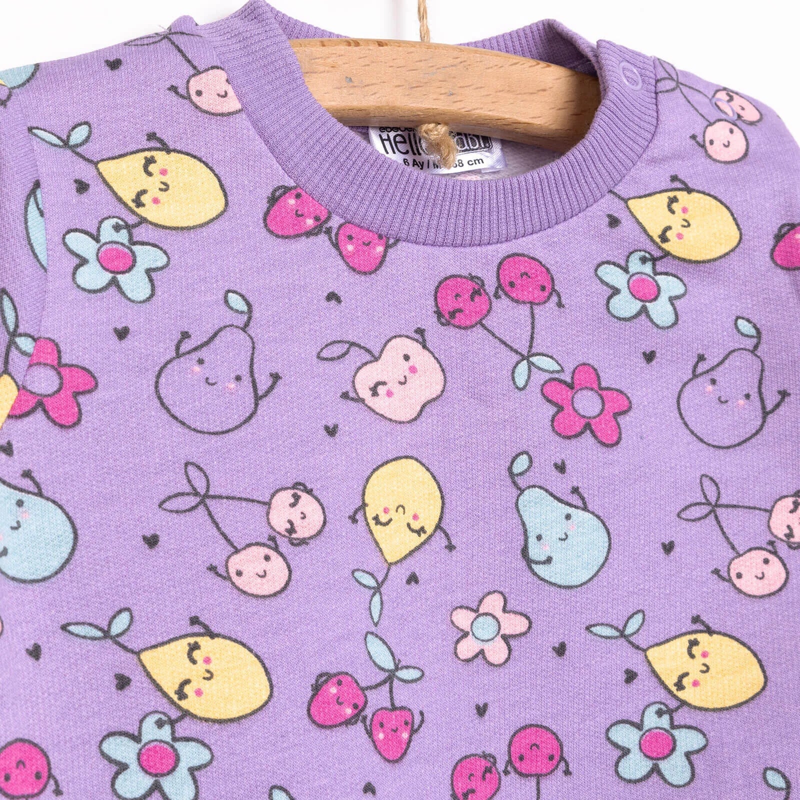HelloBaby Baby Girl Fruit Patterned Sweatshirt - Printed - ebebek - Black Friday