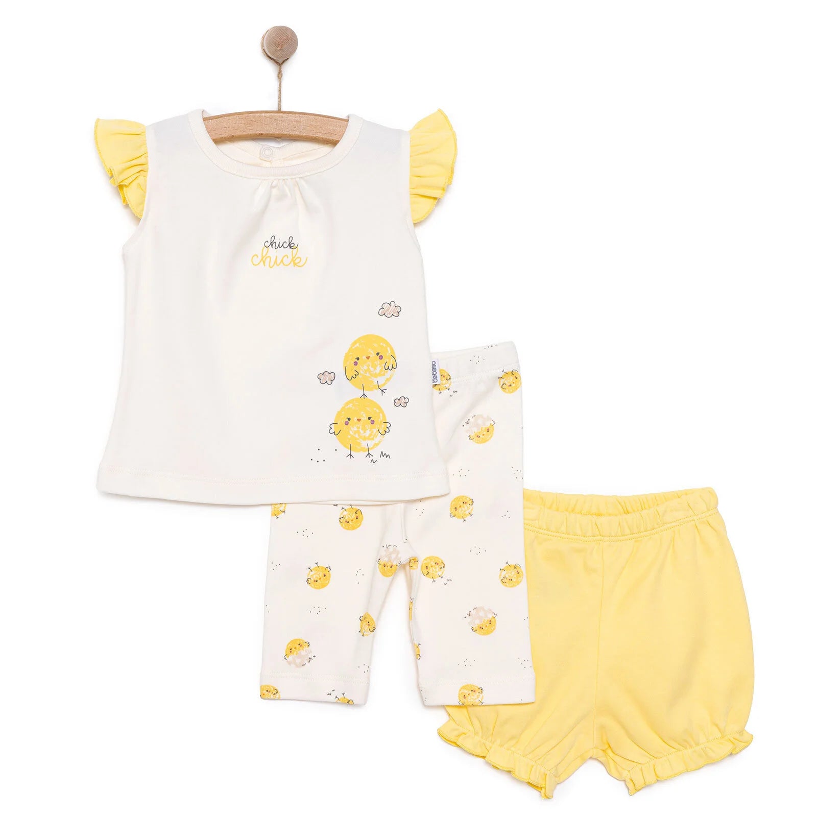 Bebetto Newborn Chıck Chıck Tshirt - Short - Ecru - ebebek - Black Friday