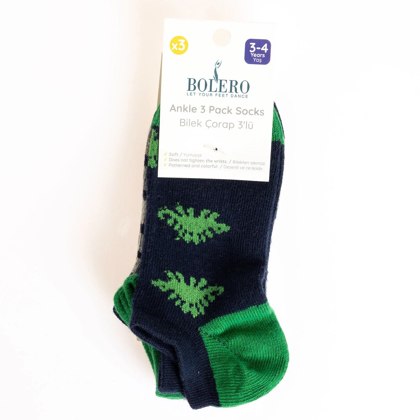 Be Cool Baby Boy Pack of 3 Socks - Grey Melange - ebebek - Black Friday