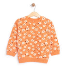 HelloBaby Baby Girl Basic Flower Printed Sweatshirt - Printed - ebebek - Black Friday