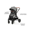 Kinderkraft Esme 3 - in - 1 Travel System with Mink Pro Car Seat - Moonlight Grey Moonlight Grey - ebebek - Christmas