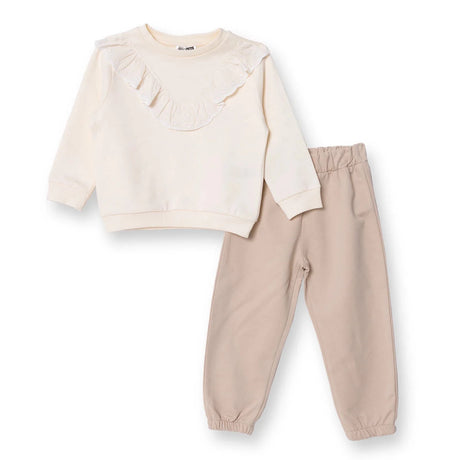HelloBaby Blouse Trousers - Ecru Ecru - ebebek