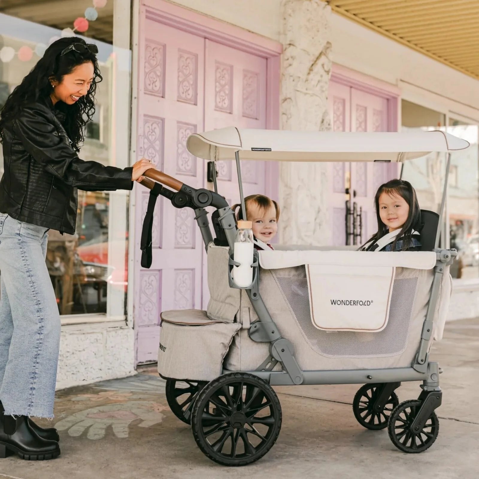 Wonderfold L4 Quad Stroller Wagon - Grey - ebebek - Black Friday