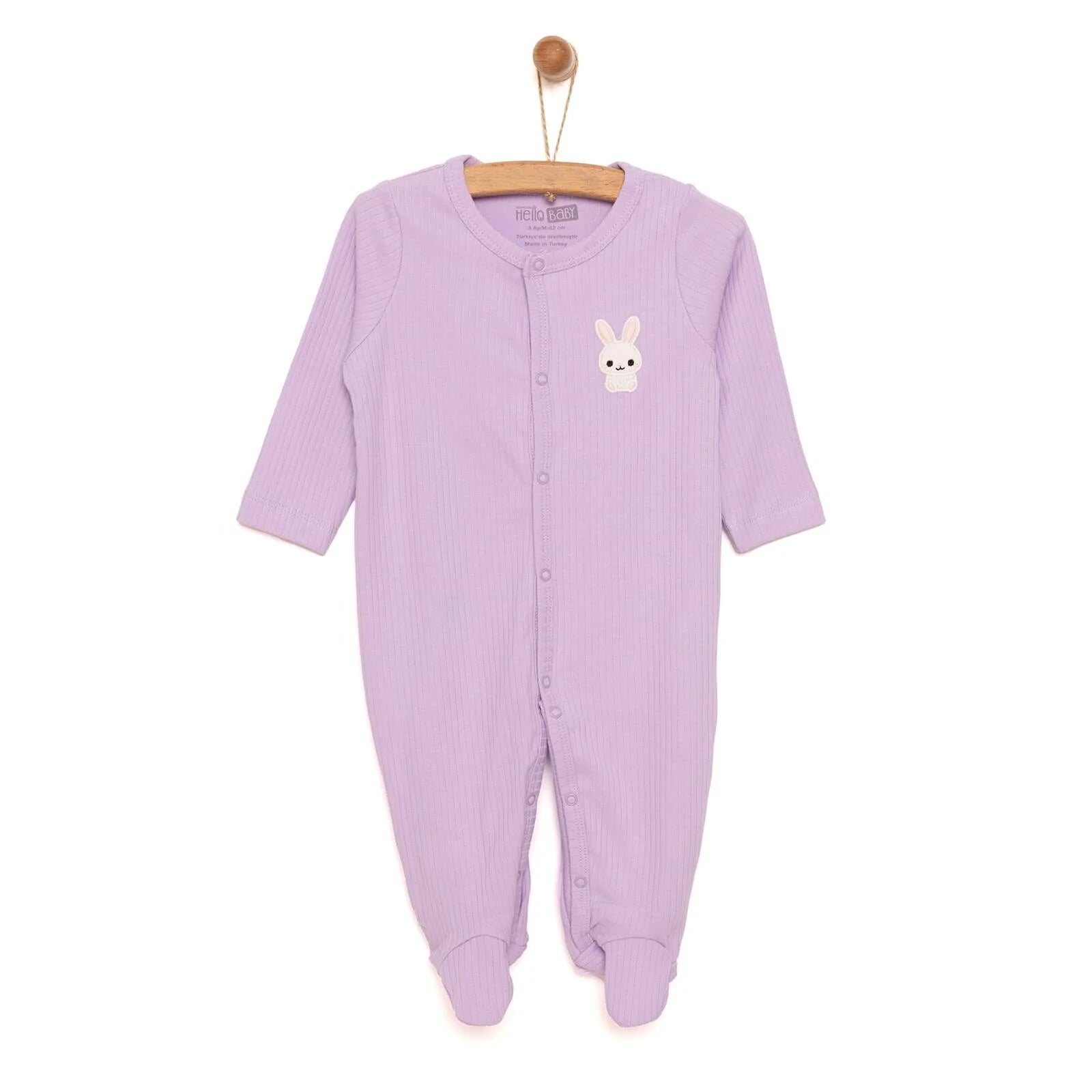 HelloBaby Newborn Girl Footed Jumpsuit - Purple - ebebek - Black Friday