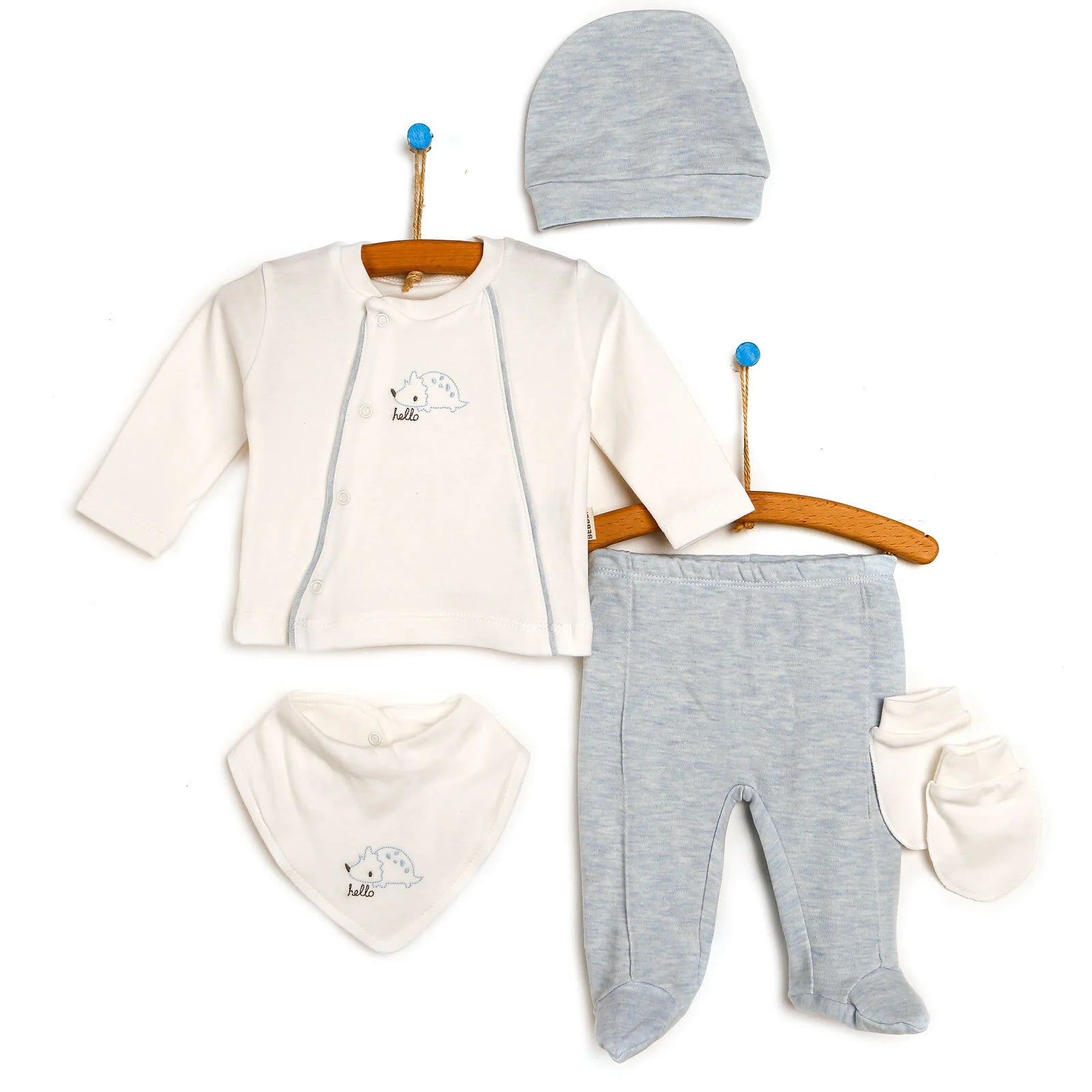 Bebbek Baby Boy 5 Pcs Newborn Starter Set - Dark Blue - ebebek - Black Friday