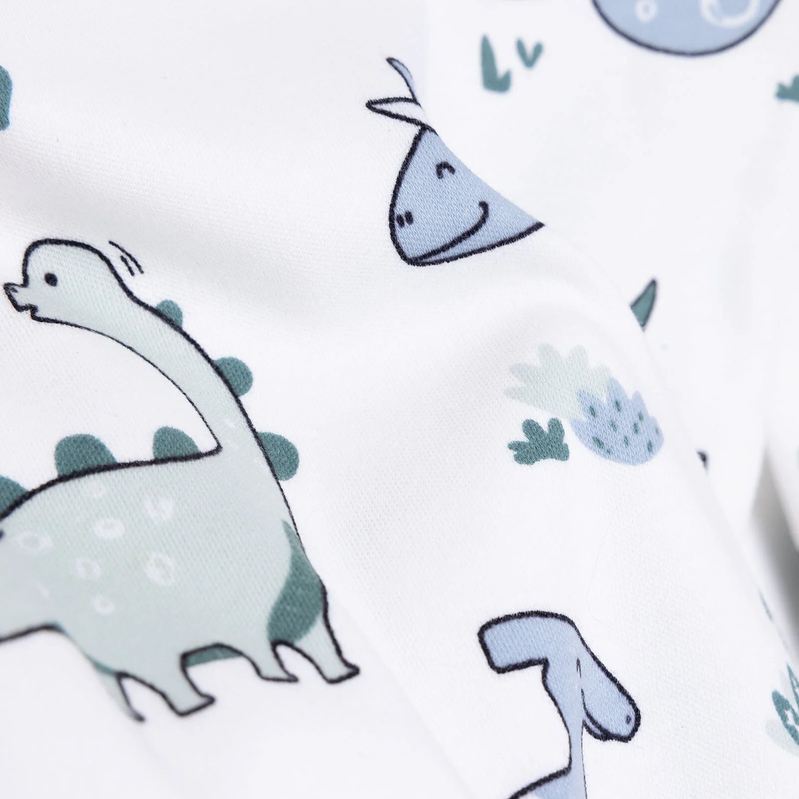 HelloBaby Boy Dino Printed Long Sleeve Bodysuit - White - ebebek - Black Friday