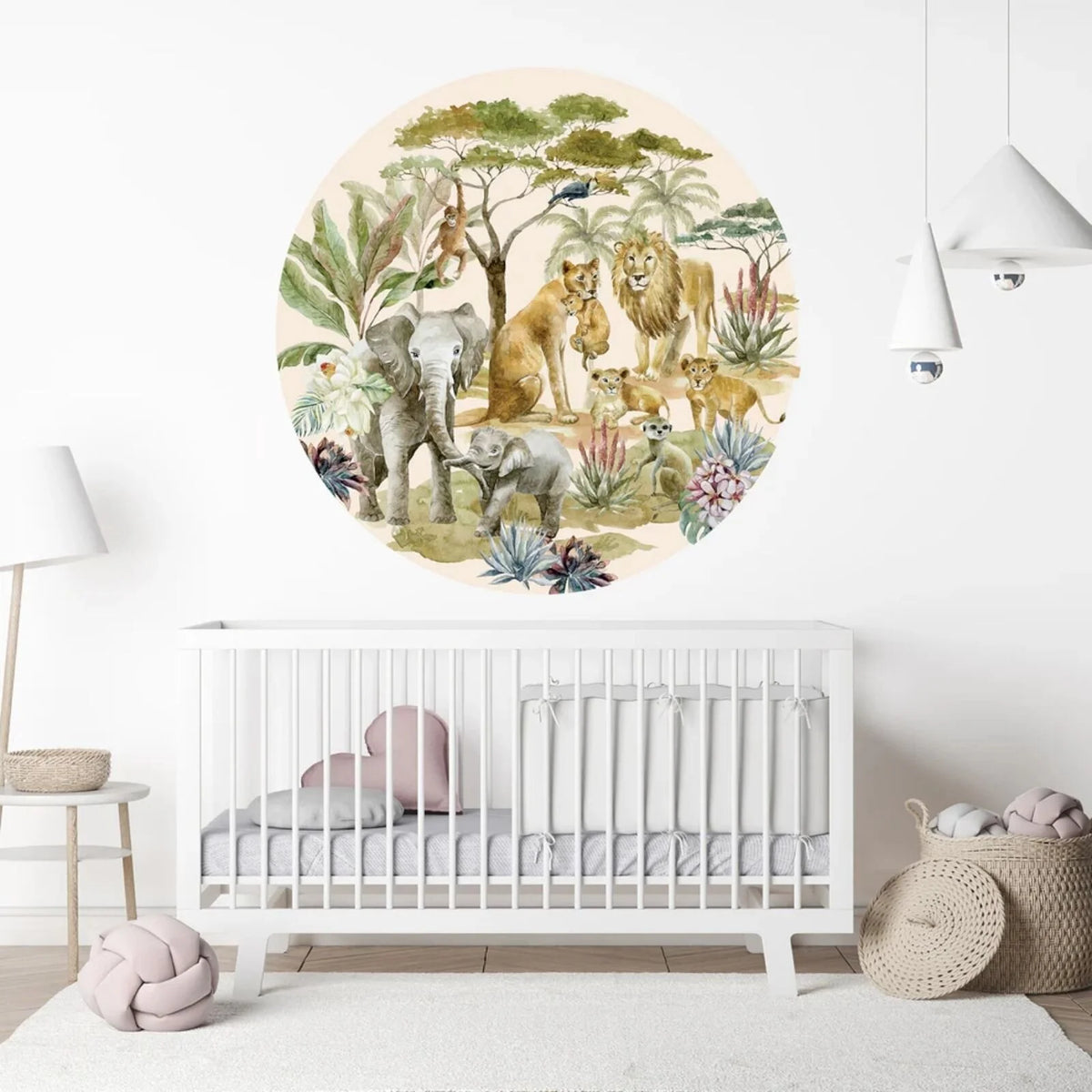 Live Vida Tropical Safari Circle Wall Sticker - ebebek