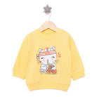 HelloBaby Basic Low Raised Cat Printed Sweatshirt - Light Yellow - ebebek - Black Friday