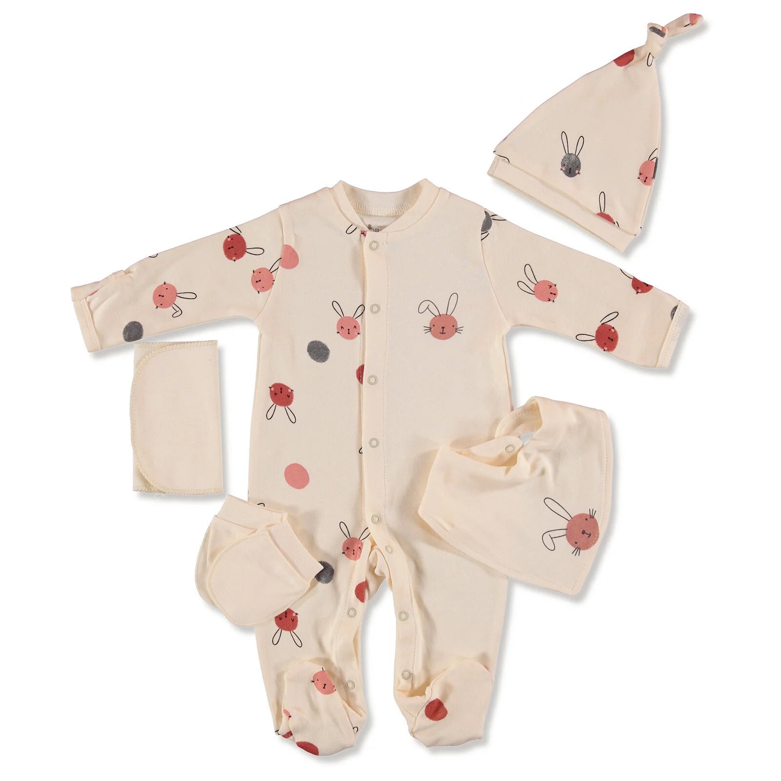 Bebbek Baby Girl 5 Pcs Newborn Gift Starter Set - Beige - ebebek - Black Friday