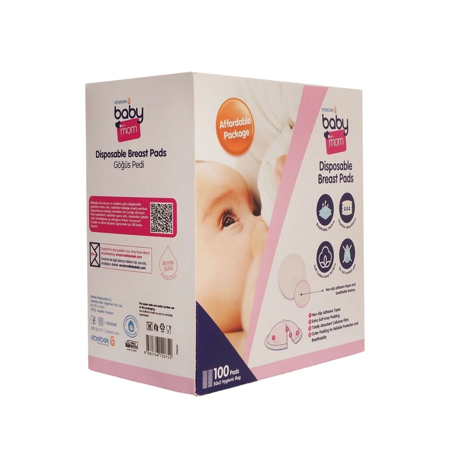 baby mom Disposable Breast Pads 100 pcs - ebebek - Black Friday