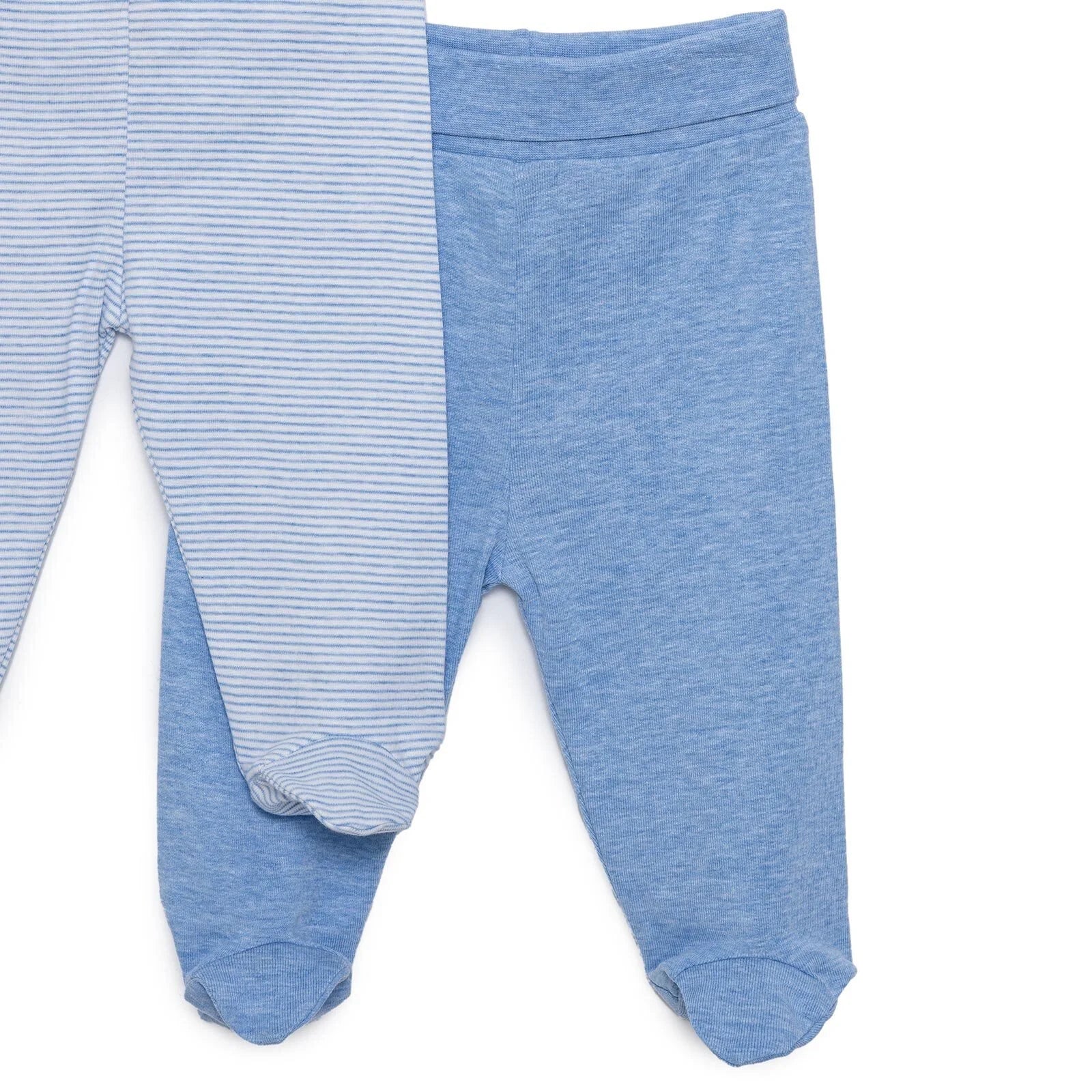 HelloBaby Unisex 2 Piece Footed Bottom - Blue - ebebek - Black Friday