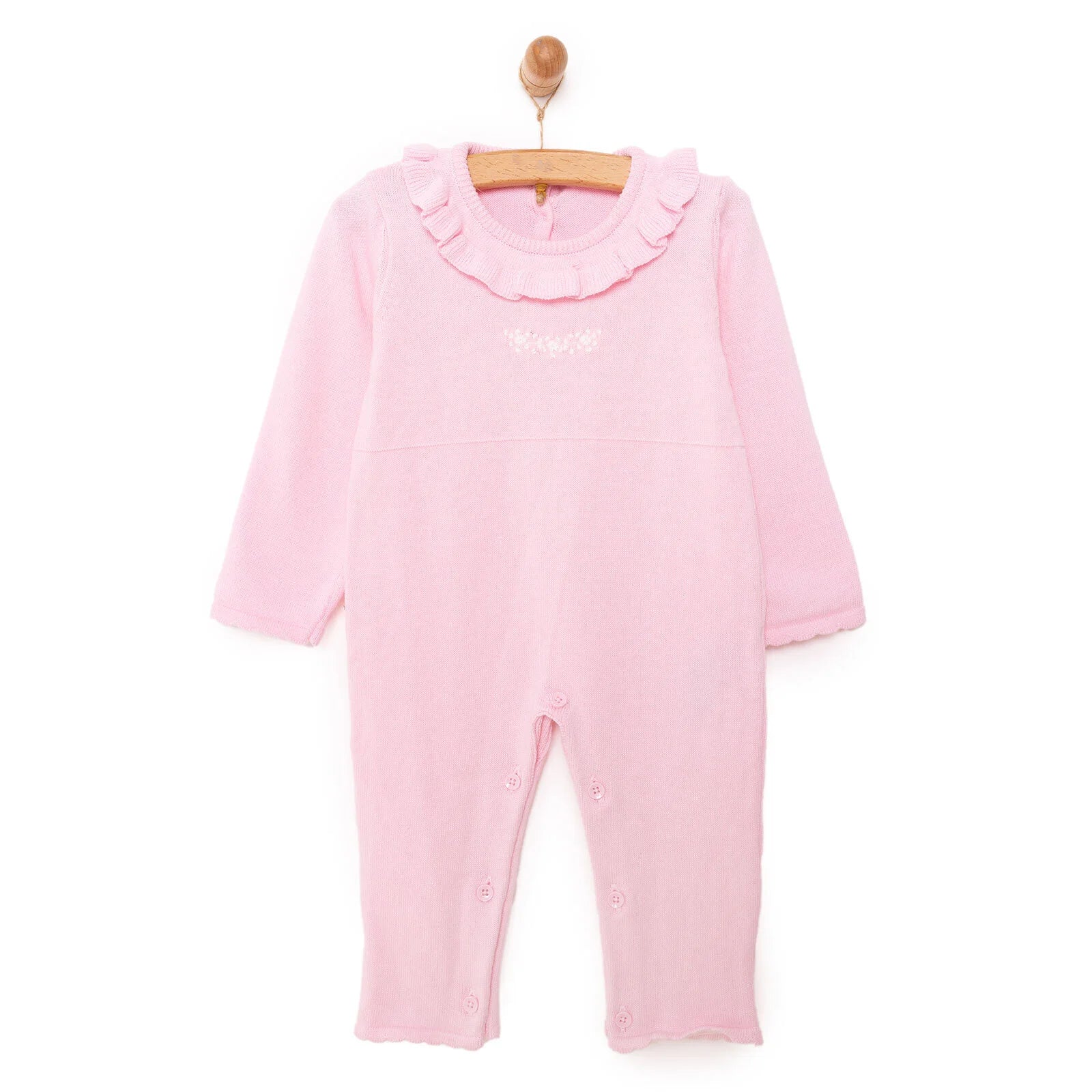 HelloBaby Newborn Girl Knit Jumpsuit - Pink - ebebek - Black Friday