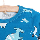 HelloBaby Boy Dino Printed Long Sleeve Bodysuit - Blue - ebebek - Black Friday