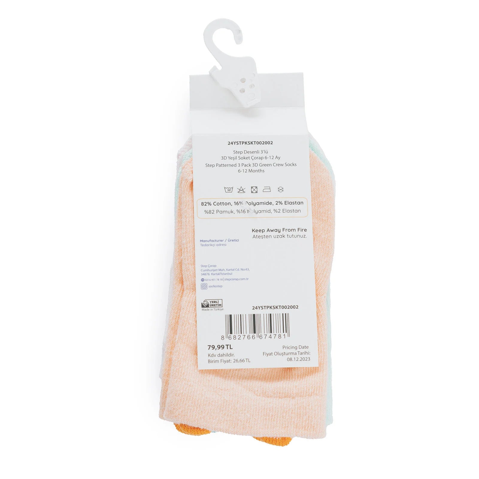 Step Socks 3 Pcs - Green - ebebek - Black Friday