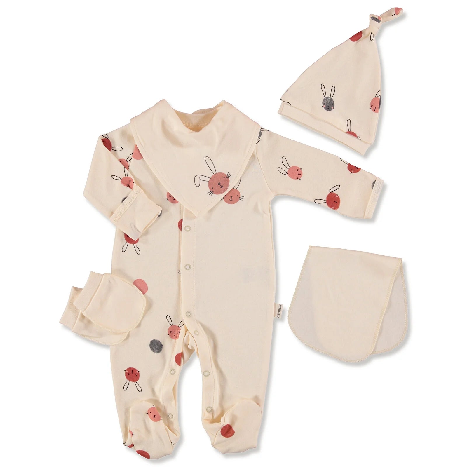 Bebbek Baby Girl 5 Pcs Newborn Gift Starter Set - Beige - ebebek - Black Friday
