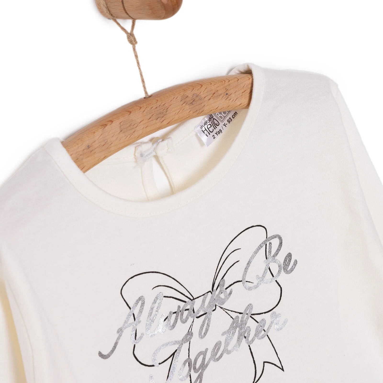 HelloBaby Metallic Girl Blouse - Ecru - ebebek - Black Friday